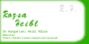 rozsa heibl business card